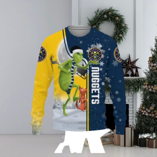 Denver Nuggets Grinch 3D Christmas Sweater