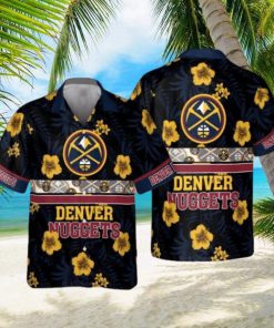 Denver Nuggets National Basketball Association 2023 Hibiscus Logo AOP Hawaiian Shirt