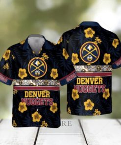 Denver Nuggets National Basketball Association 2023 Hibiscus Logo AOP Hawaiian Shirt