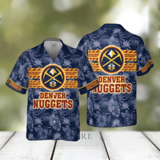 Denver Nuggets National Basketball Association 2023 Hibiscus Pattern AOP Hawaiian Shirt