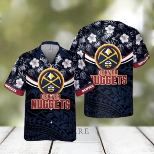 Denver Nuggets National National Basketball Association 2023 Polynesian Pattern AOP Hawaiian Shirt