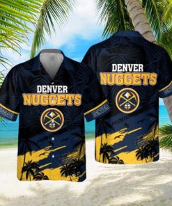 Denver Nuggets National Palm Tree Pattern Basketball Association 2023 AOP Hawaiian Shirt