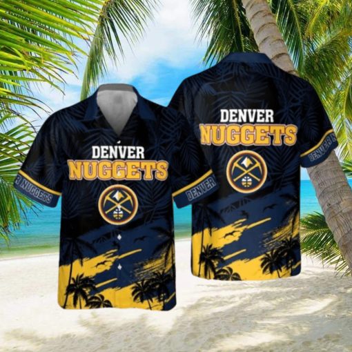 Denver Nuggets National Palm Tree Pattern Basketball Association 2023 AOP Hawaiian Shirt