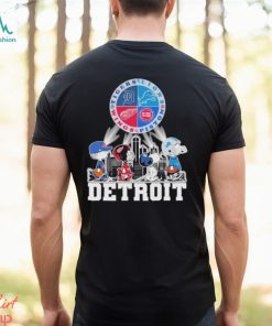 Design Detroit city sonny and friends tigers and lions wins and piston logo shirt