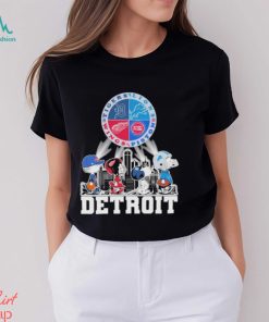 Design Detroit city sonny and friends tigers and lions wins and piston logo shirt