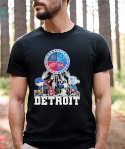 Design Detroit city sonny and friends tigers and lions wins and piston logo shirt