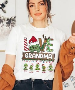 Design Grinch hat santa love Grandma baby Grinch’s merry christmas shirt