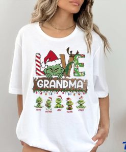 Design Grinch hat santa love Grandma baby Grinch’s merry christmas shirt