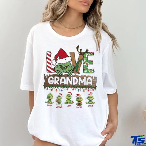 Design Grinch hat santa love Grandma baby Grinch’s merry christmas shirt