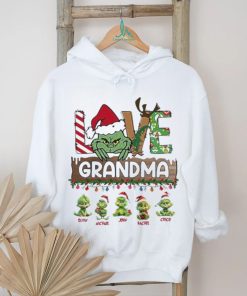 Design Grinch hat santa love Grandma baby Grinch’s merry christmas shirt