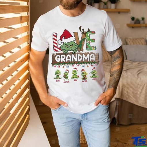 Design Grinch hat santa love Grandma baby Grinch’s merry christmas shirt