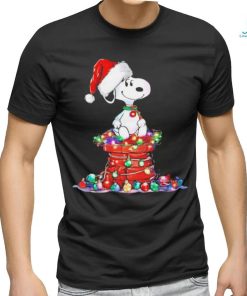 Design Snoopy Hat Santa Chimney Light Christmas Shirt