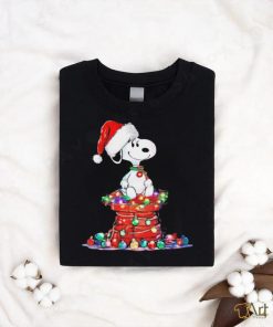 Design Snoopy Hat Santa Chimney Light Christmas Shirt