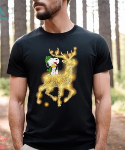 Design Snoopy and Woodstock santa reindeer riding merry christmas shirt