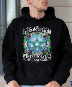 Design The celebrate the return of the light winter solstice blessings merry Christmas shirt