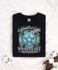 Design The celebrate the return of the light winter solstice blessings merry Christmas shirt