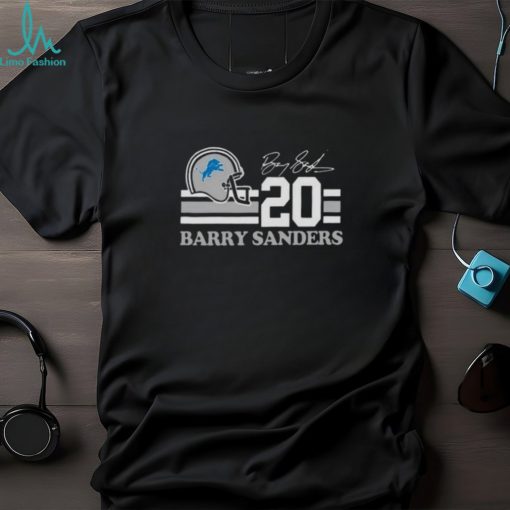 Detroit Lions Barry Sanders 20 Signature T shirt