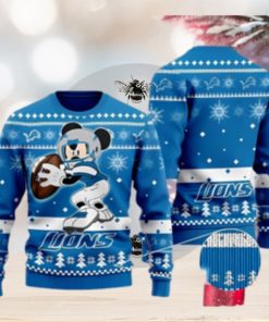 Detroit Lions Disney Mickey Ugly Christmas Sweater