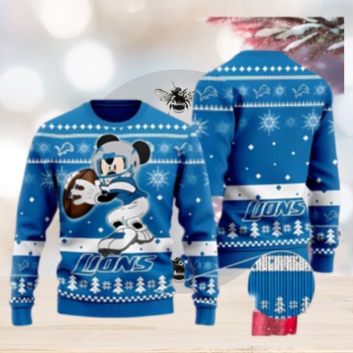 Detroit Lions Disney Mickey Ugly Christmas Sweater