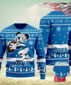 Detroit Lions Disney Mickey Ugly Christmas Sweater