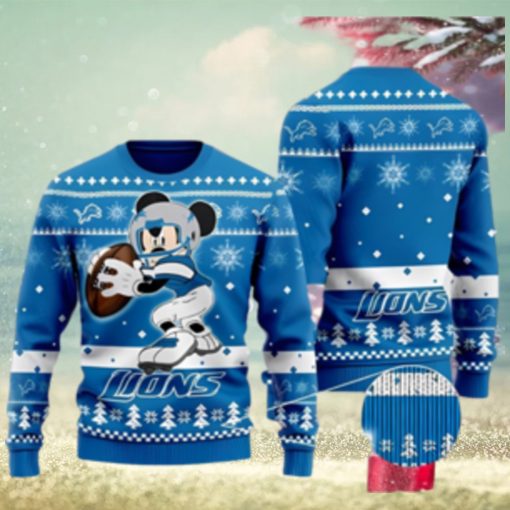 Detroit Lions Disney Mickey Ugly Christmas Sweater