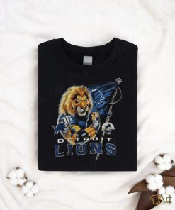 Detroit Lions Football Quarterback Lion Warrior T Shirt