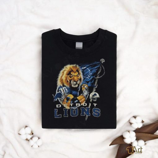 Detroit Lions Football Quarterback Lion Warrior T Shirt