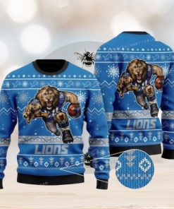 Detroit Lions Mascot Ugly Christmas Sweaters