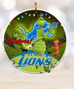 Detroit Lions Nfl Funny Grinch Christmas Ornaments