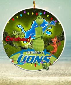 Detroit Lions Nfl Funny Grinch Christmas Ornaments