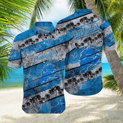 Detroit Lions Nfl Graphic Tropical Pattern Short Sleeve Summer For Fans Leobees Trending Hawaiian Shirt