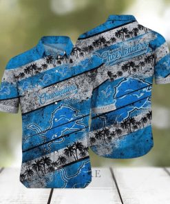 Detroit Lions Nfl Graphic Tropical Pattern Short Sleeve Summer For Fans Leobees Trending Hawaiian Shirt