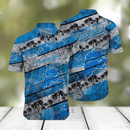 Detroit Lions Nfl Graphic Tropical Pattern Short Sleeve Summer For Fans Leobees Trending Hawaiian Shirt