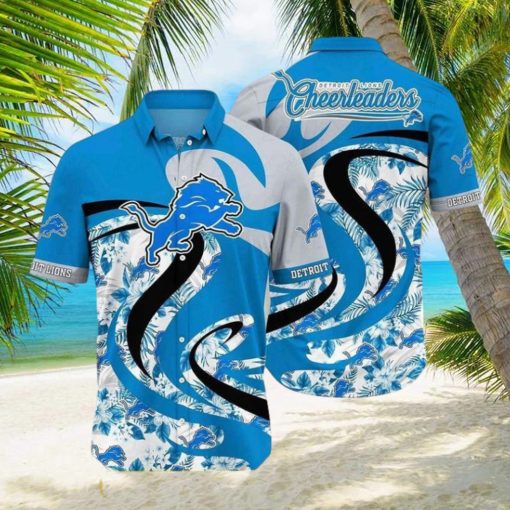 Detroit Lions Nfl Hawaii Tropical Pattern Graphic This Summer Nflem0wi Leobees Trending Hawaiian Shirt
