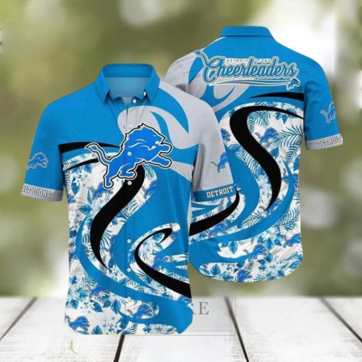 Detroit Lions Nfl Hawaii Tropical Pattern Graphic This Summer Nflem0wi Leobees Trending Hawaiian Shirt