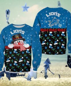 Detroit Lions Snowman Family Sweater For Men And Women Gift Holidays