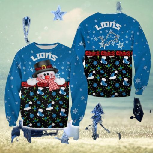 Detroit Lions Snowman Family Sweater For Men And Women Gift Holidays