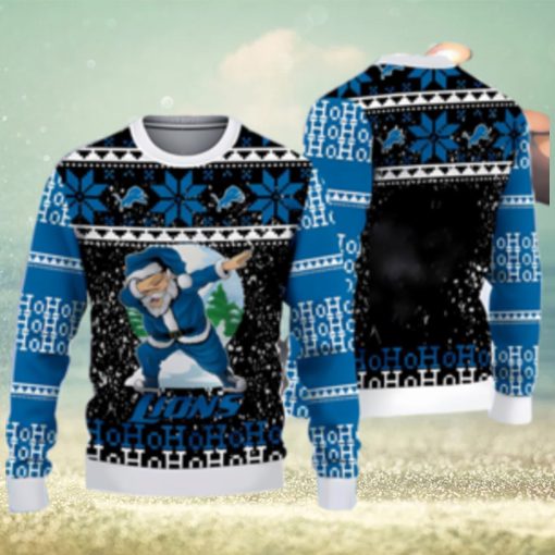 Detroit Lions Ugly Christmas Sweater Santa Claus Knitted Men And Women Gift For Fans