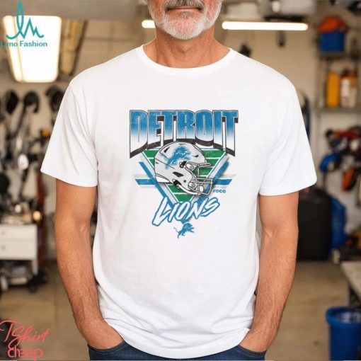 Detroit Lions White Triangle Vintage T Shirt