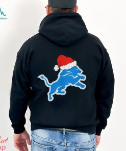Detroit Lions logo Santa Hat Christmas 2023 Shirt