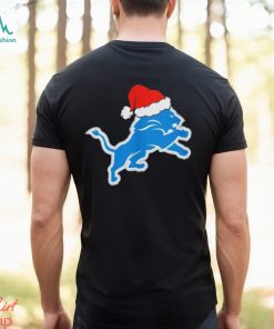 Detroit Lions logo Santa Hat Christmas 2023 Shirt