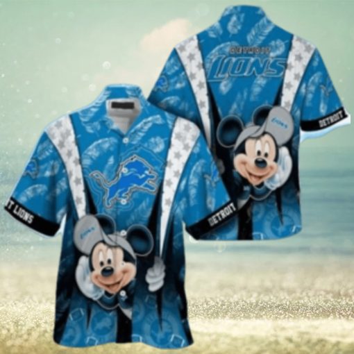 Detroit Lions nfl mickey mouse Hawaiian Shirt custom for fan