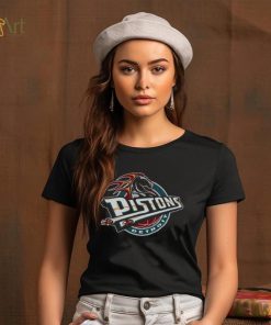 Detroit Pistons Mitchell & Ness Unisex Hardwood Classics MVP Throwback Logo T Shirt