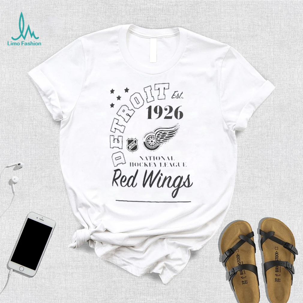 Detroit Red Wings Starter White Arch City Theme Graphic T Shirt Detroit Red Wings Starter White Arch City Theme Graphic T Shirt