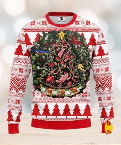 Detroit Red Wings Ugly Christmas Sweater Ball Pine Tree Christmas