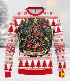 Detroit Red Wings Ugly Christmas Sweater Ball Pine Tree Christmas