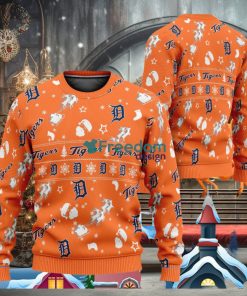 Detroit Tigers MLB Snow Santa Reindeer Ugly Christmas Sweater AOP Gift For Fans