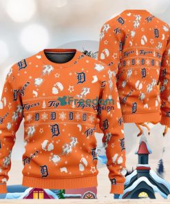 Detroit Tigers MLB Snow Santa Reindeer Ugly Christmas Sweater AOP Gift For Fans