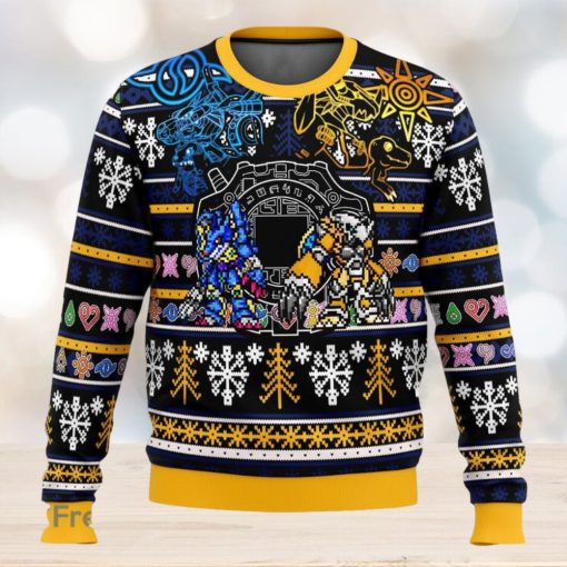 Digimon Ugly Christmas Sweater Funny Gift For Men And Women Fans