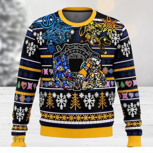 Digimon Ugly Christmas Sweater Funny Gift For Men And Women Fans